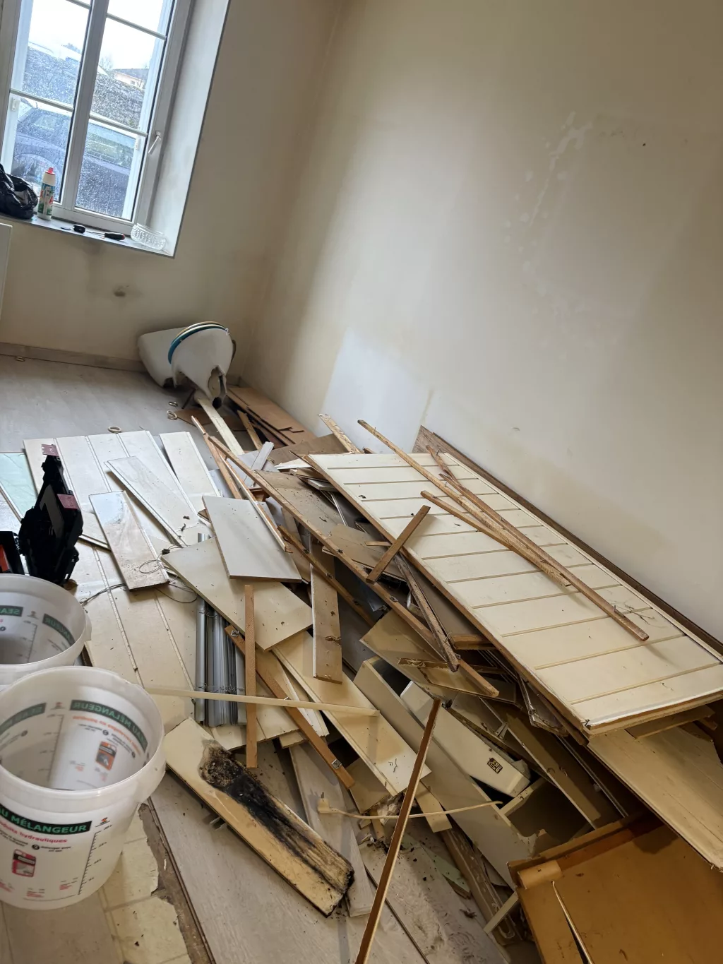 Avant travaux — Appartement plafond,murs ,revêtement de sol